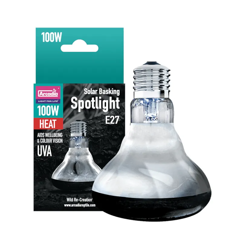 Arcadia Solar Basking Spotlight E27 100 W 2800K mit UVA Versand Am Gleichen Tag